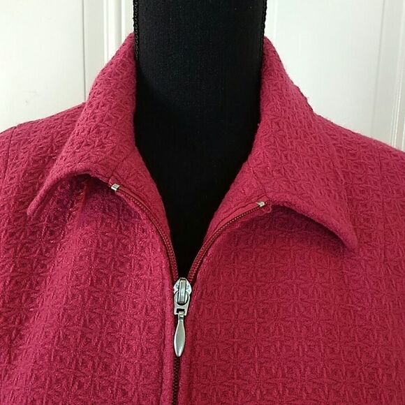 Coldwater Creek fuchsia zip-front jacket - Picture 2 of 8